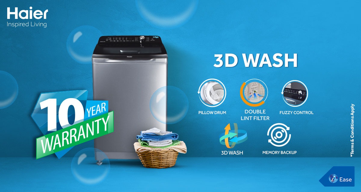 Haier Washing Machine in use