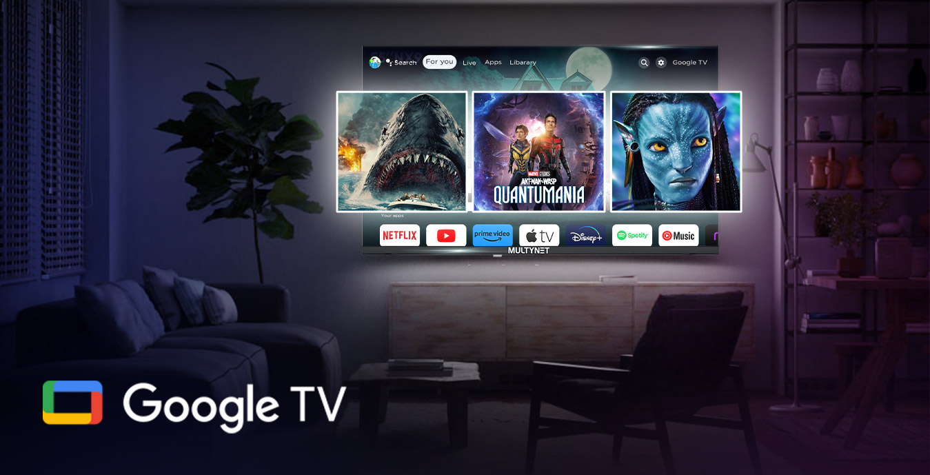Multynet 55NX20 Google TV Front View