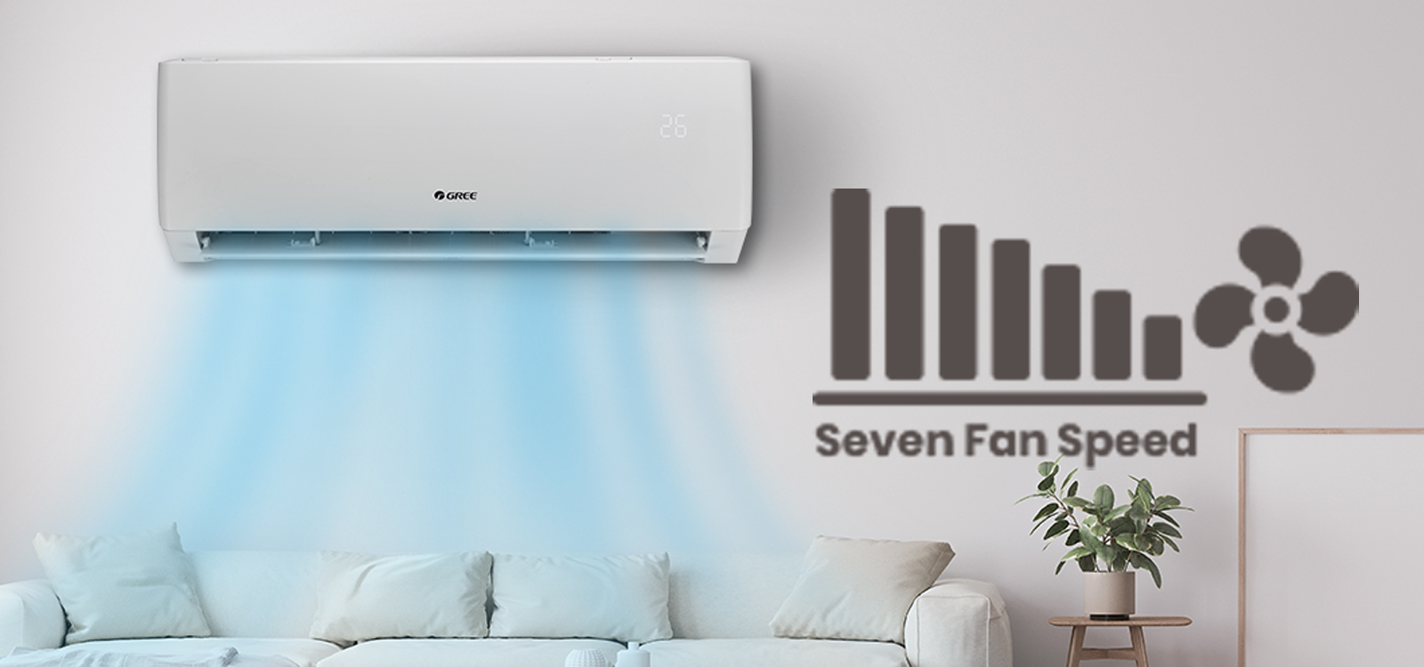 GREE AC in Modern Living Room